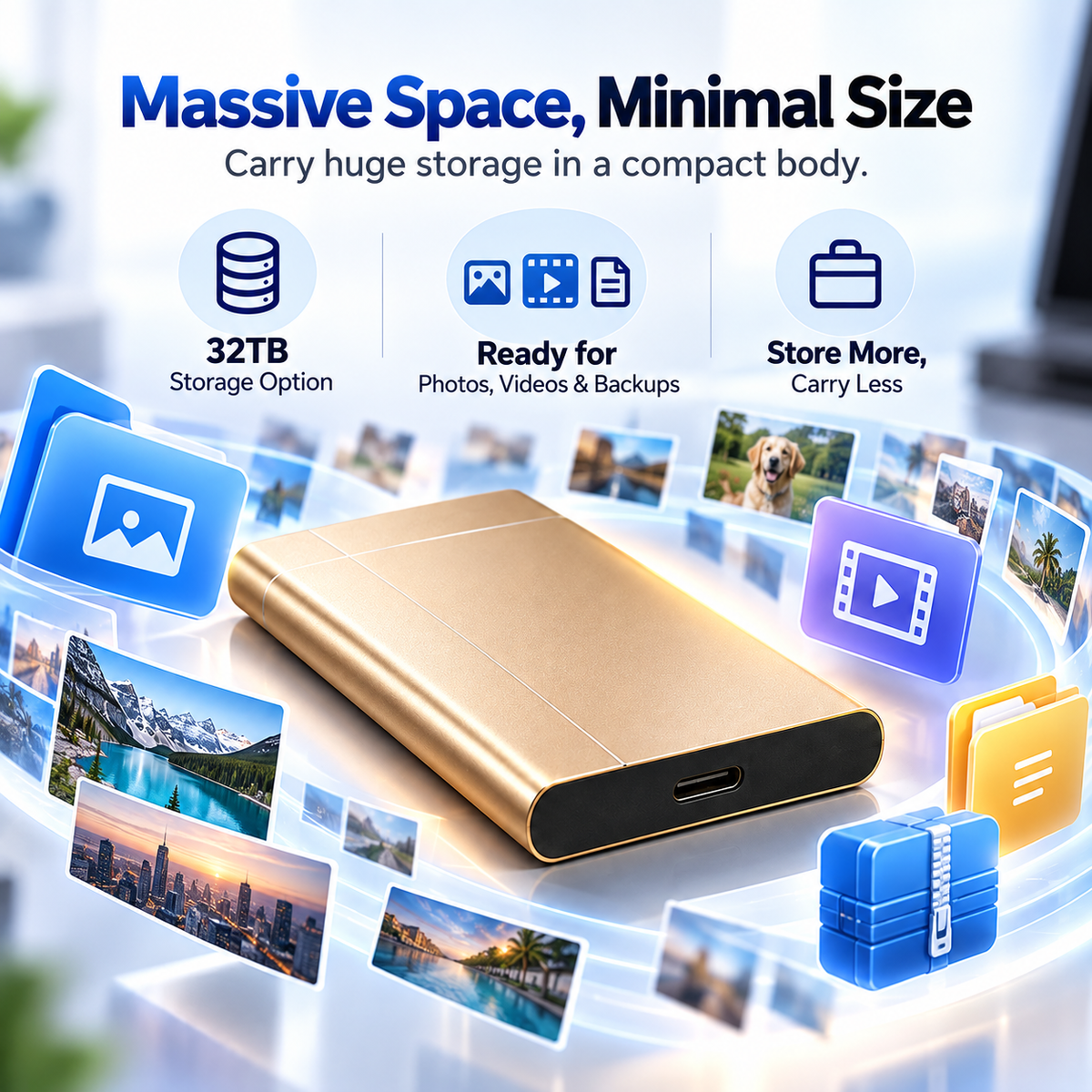 🔥50% OFF ✅High-speed portable solid-state drive (SSD)
