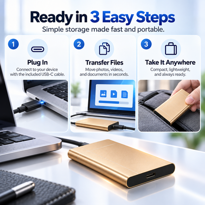 🔥50% OFF ✅High-speed portable solid-state drive (SSD)