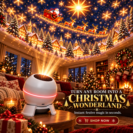 🎅 Turn Any Room Into a Christmas Wonderland – Holiday Projection Night Light