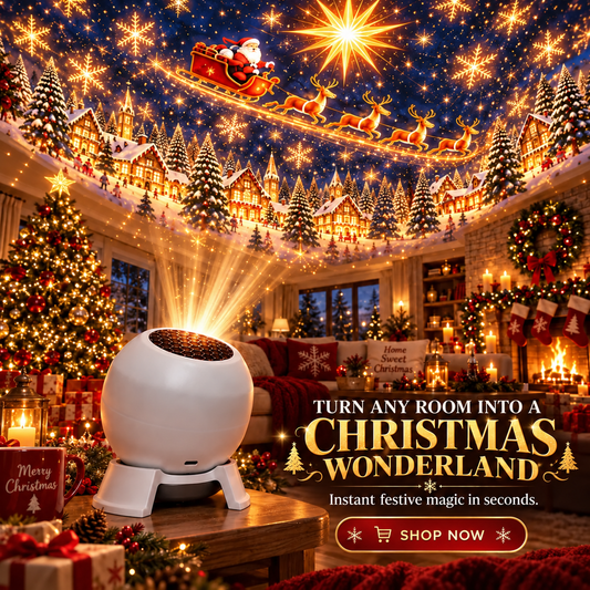 🎄 Turn Any Room Into a Christmas Wonderland – Holiday Projection Night Light