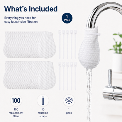 🚿 50% OFF 10-Pack Faucet Filter Pouches – Simple Everyday Water Pre-Filtering ✨
