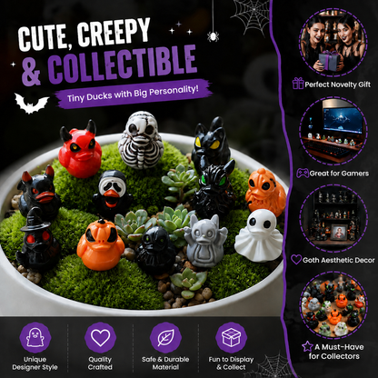 ✨ 50% Mini Demon Ghost Skull Resin Duck Desktop Decoration Item👻