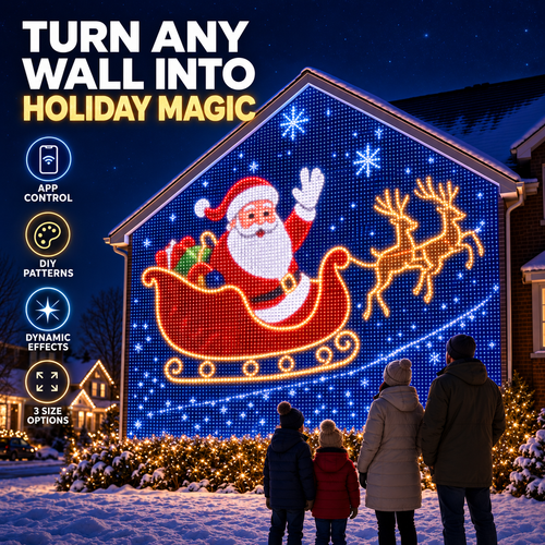 🎄✨Christmas LED House Net & Smart Outdoor Wall Curtain Light