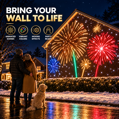 🎄✨Christmas LED House Net & Smart Outdoor Wall Curtain Light