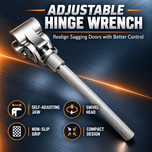 🔥 50% OFF 🔧 Adjustable Door Hinge Wrench – Fix Sagging Doors with Better Control