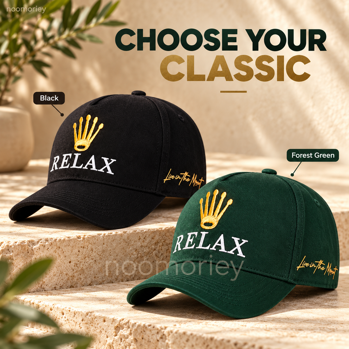 🧢Relax Crown Vintage Baseball Cap