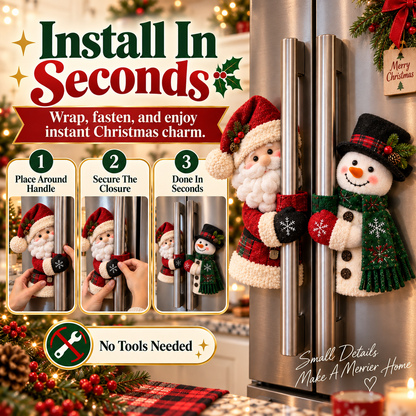🎅⛄ Santa & Snowman Christmas Handle Decor – Bring Christmas Cheer To Every Corner Of Your Home