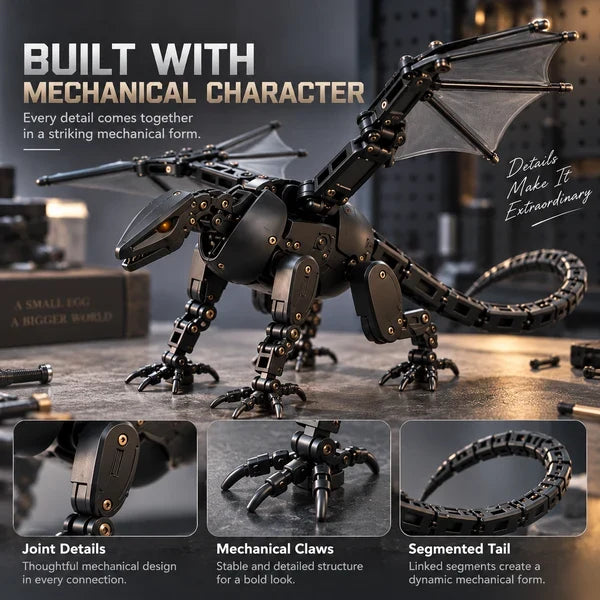 🐉 Mechanical Transforming Dragon Egg Toy with Articulated Wings 🥚