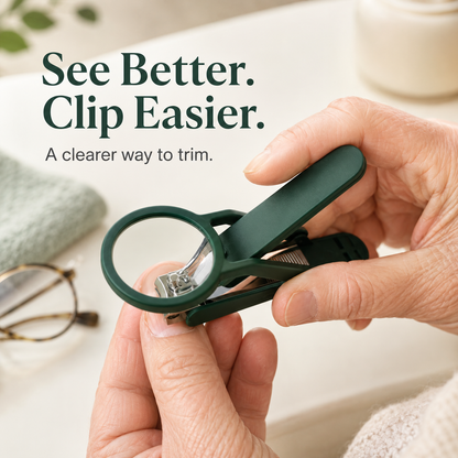 🔥 49% OFF Wide-Grip Nail Clipper with Magnifying View ✋ Less Guessing, Less Mess