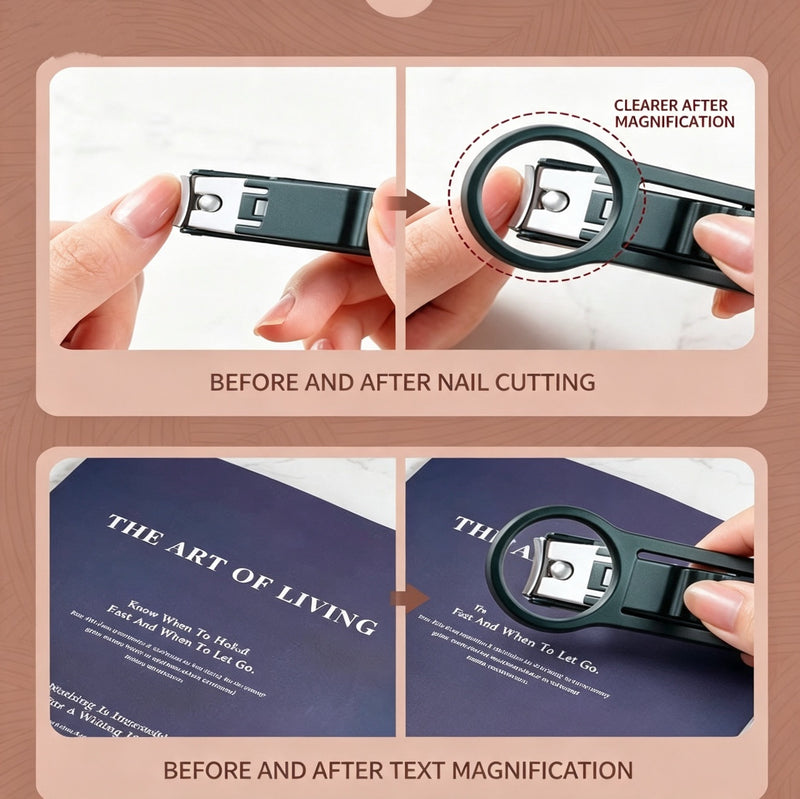 🔥 49% OFF Wide-Grip Nail Clipper with Magnifying View ✋ Less Guessing, Less Mess