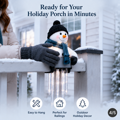 🎄 49% OFF ☃️ Glowing Snowman Icicle Light – Turn Your Porch Into Christmas Magic