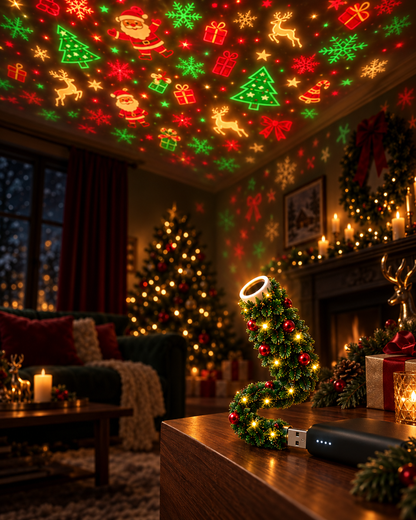 🎄Instant Holiday Room Decor- Plug-In Christmas Tree Projection Night Light