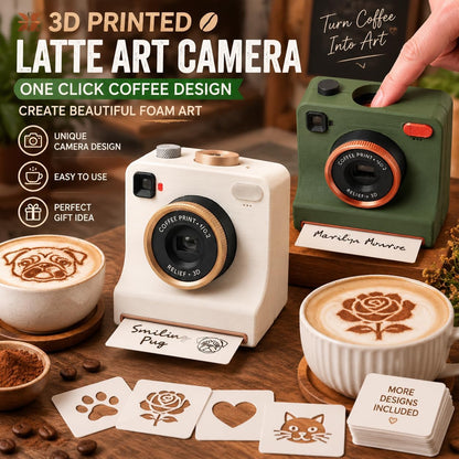 ☕ 3D Printed Latte Art Camera – Create Café-Style Designs at Home