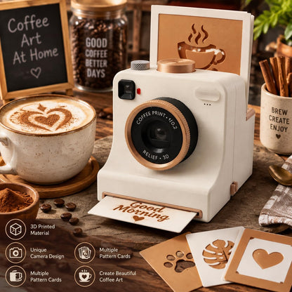 ☕ 3D Printed Latte Art Camera – Create Café-Style Designs at Home