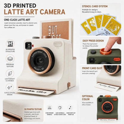 ☕ 3D Printed Latte Art Camera – Create Café-Style Designs at Home