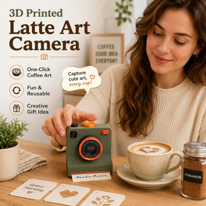 ☕ 3D Printed Latte Art Camera – Create Café-Style Designs at Home