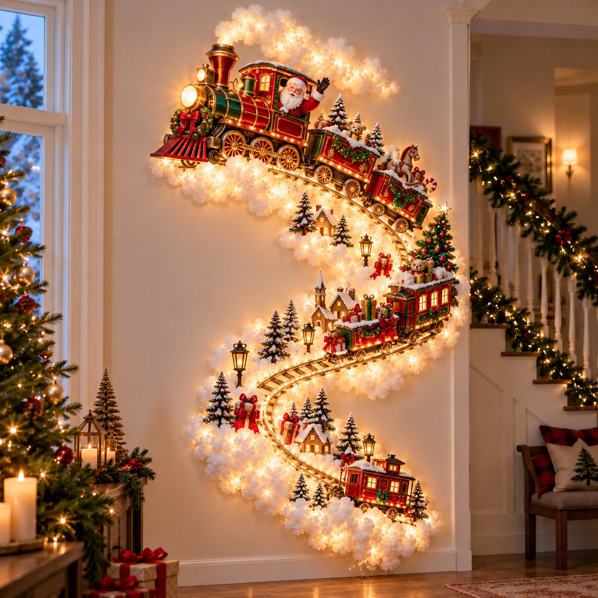🎄 LAST CHANCE 50% OFF — Christmas Magic Trail Wall Light That Brings Your Holiday Walls to Life