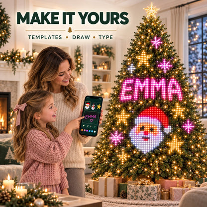 🎄 MagiClaus™ Animated Christmas Tree Lights – App-Controlled LED Display