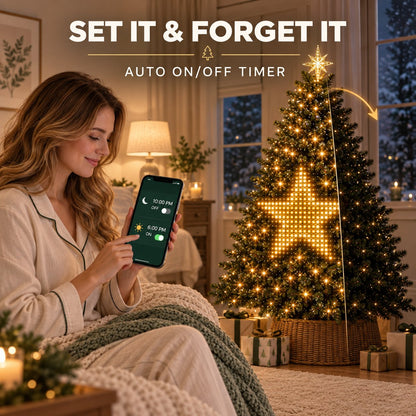 🎄 MagiClaus™ Animated Christmas Tree Lights – App-Controlled LED Display