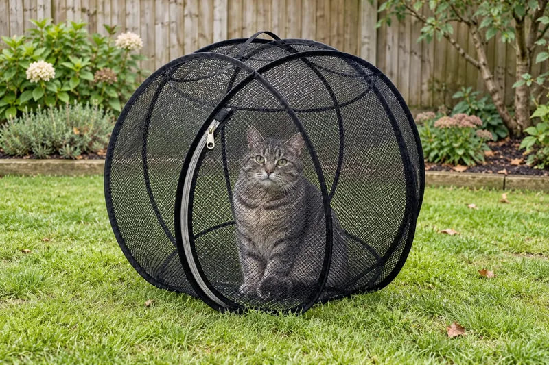 🐱🌿 FreshAir Cat Haven™ – Pop-Up Mesh Playpen