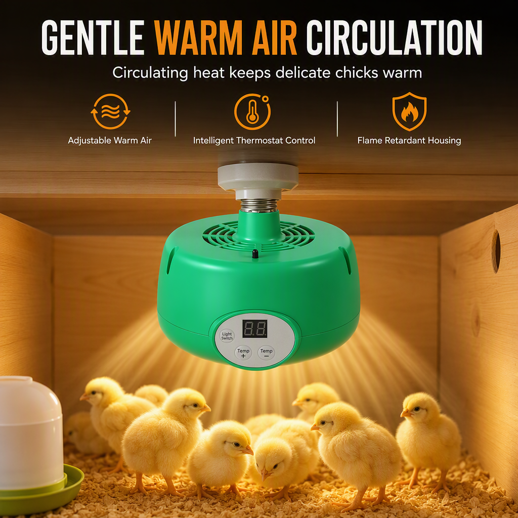❤️ Smart Chick Brooder Heater – Adjustable Temperature & Safe, Even Warmth