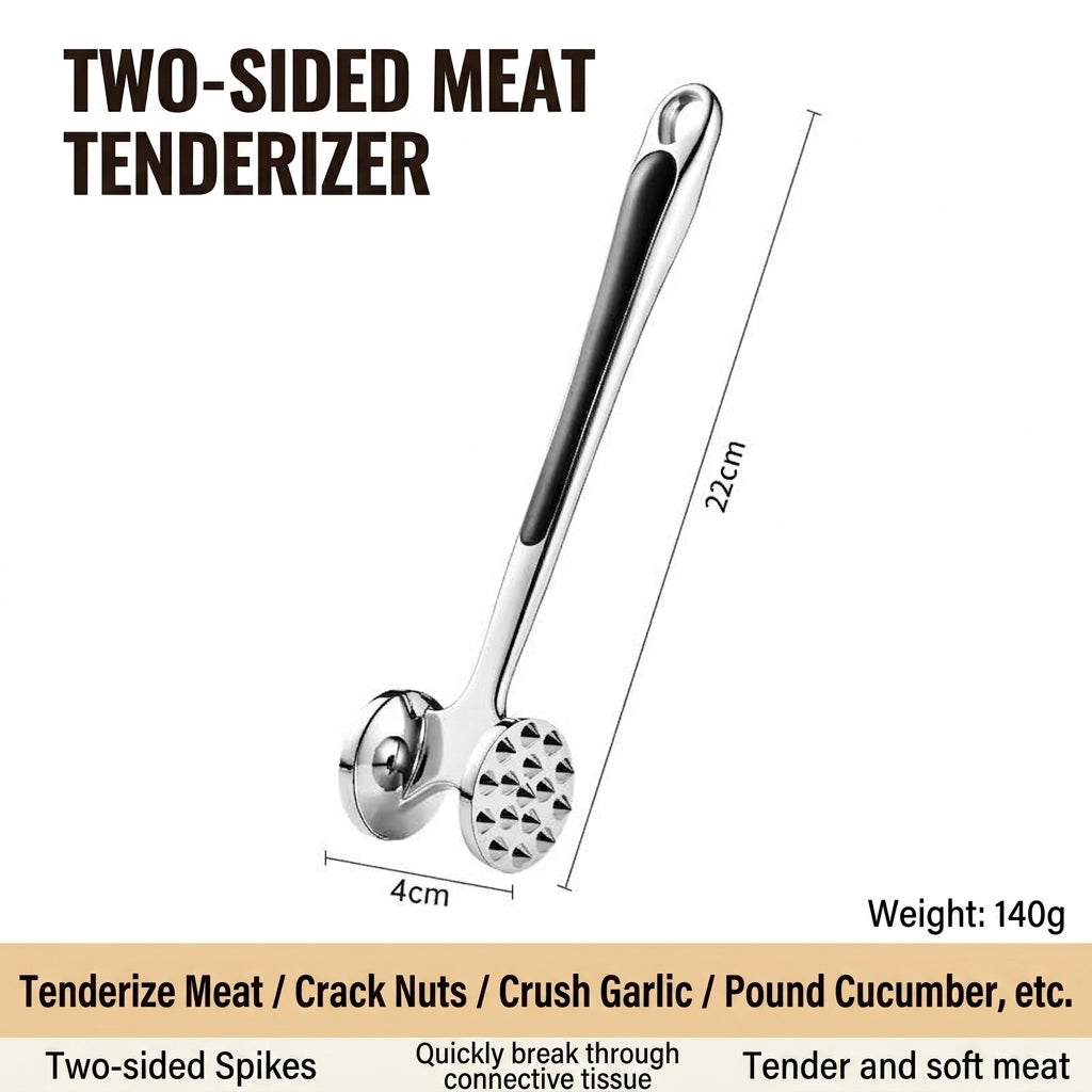 🔥 First 50 Customers Get Buy 1 Get 1 FREE — Heavy-Duty Dual-Sided Meat Hammer for Steak, Pork & Chicken 🥩