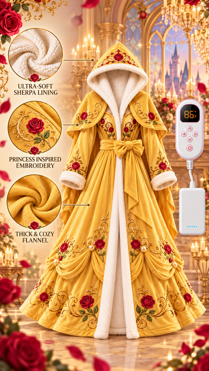 🌸Floral Hooded Robe with Plush Lining