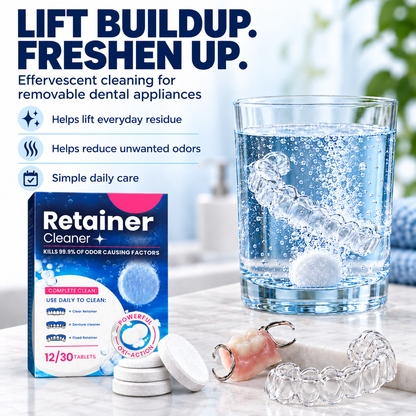 🦷✨ Effervescent Denture Cleaning Tablets – Deep Clean, Fresh Feel & Effortless Daily Care
