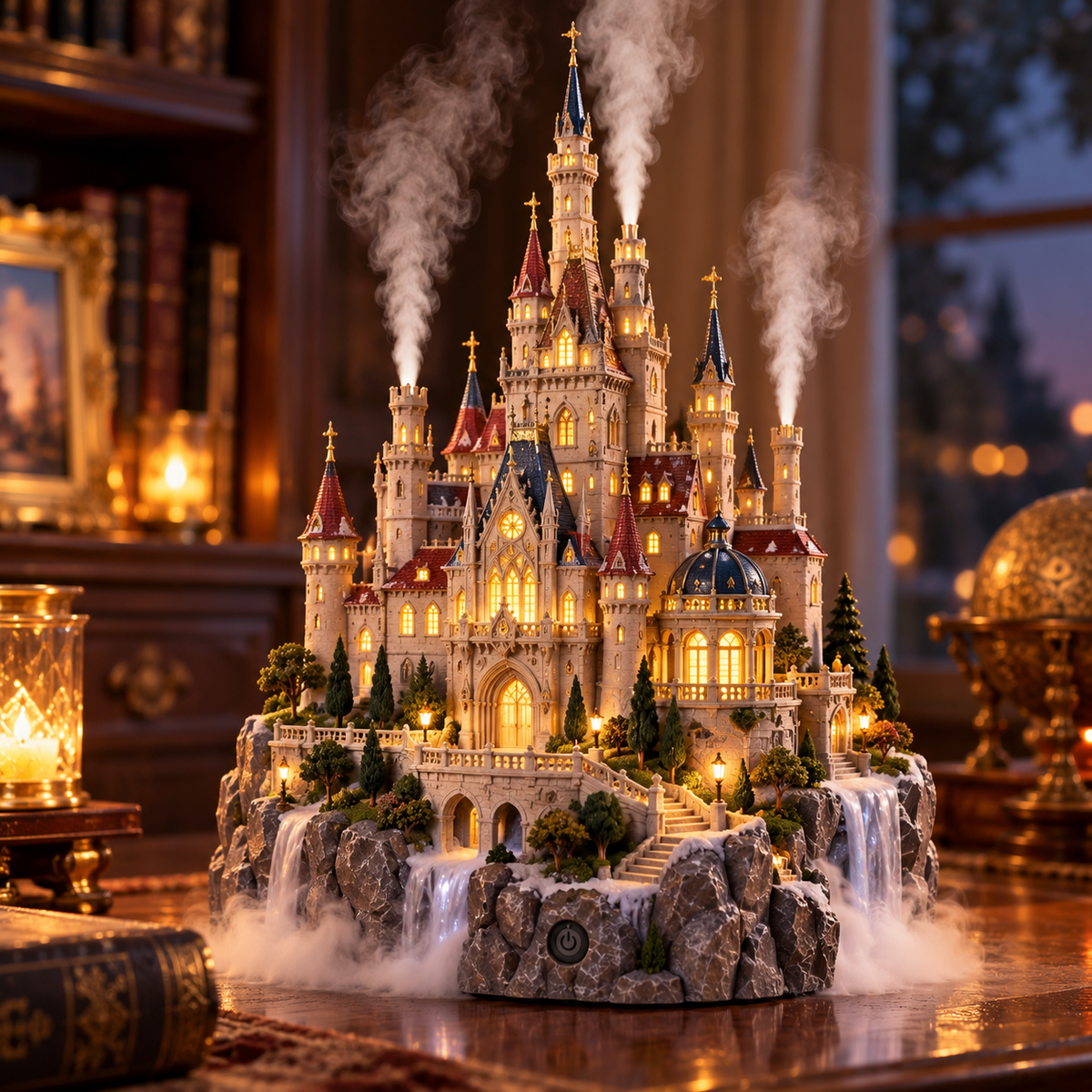 🔥LAST DAY 49% OFF🏰✨ Fairytale Castle Humidifier: A Whisper of Mist, a Warm Window Glow & a Little Magic for Your Home