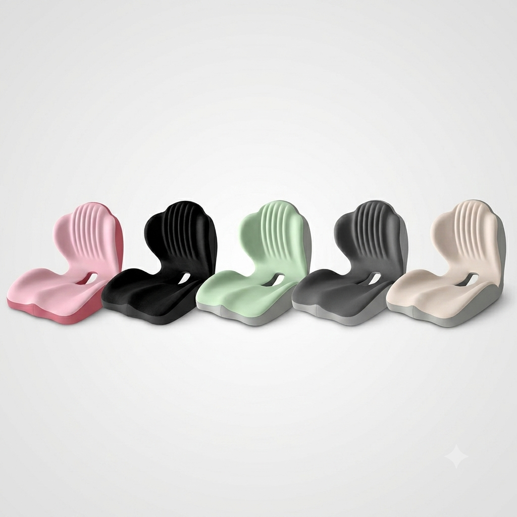 Ergonomic Memory Foam Seat & Back Cushion for All-Day Comfort🪑