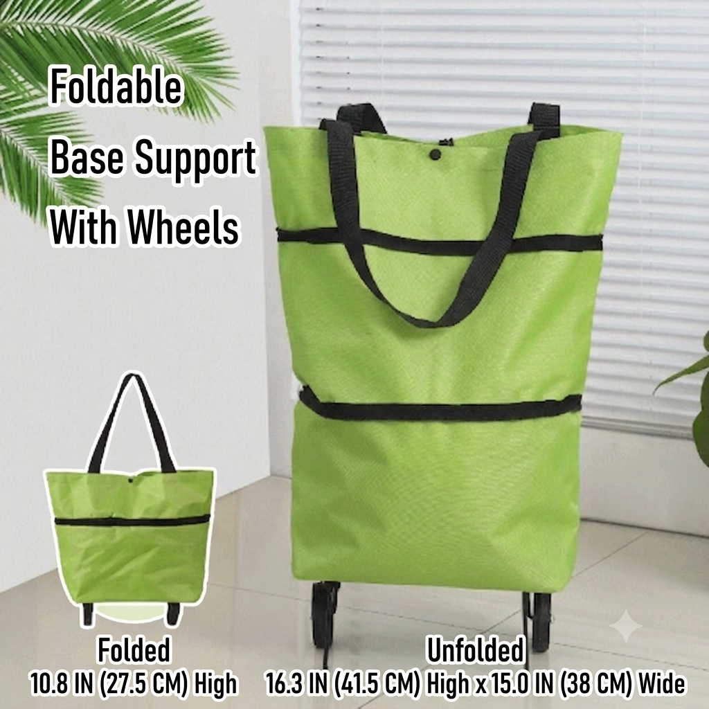 🛍️Foldable Wheeled Grocery Bag – Roll More and Carry Less