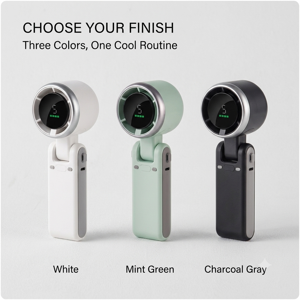 ❄️ Foldable Mini Turbo Fan for Personal Cooling Anywhere