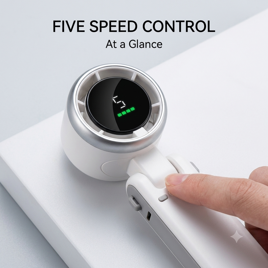 ❄️ Foldable Mini Turbo Fan for Personal Cooling Anywhere