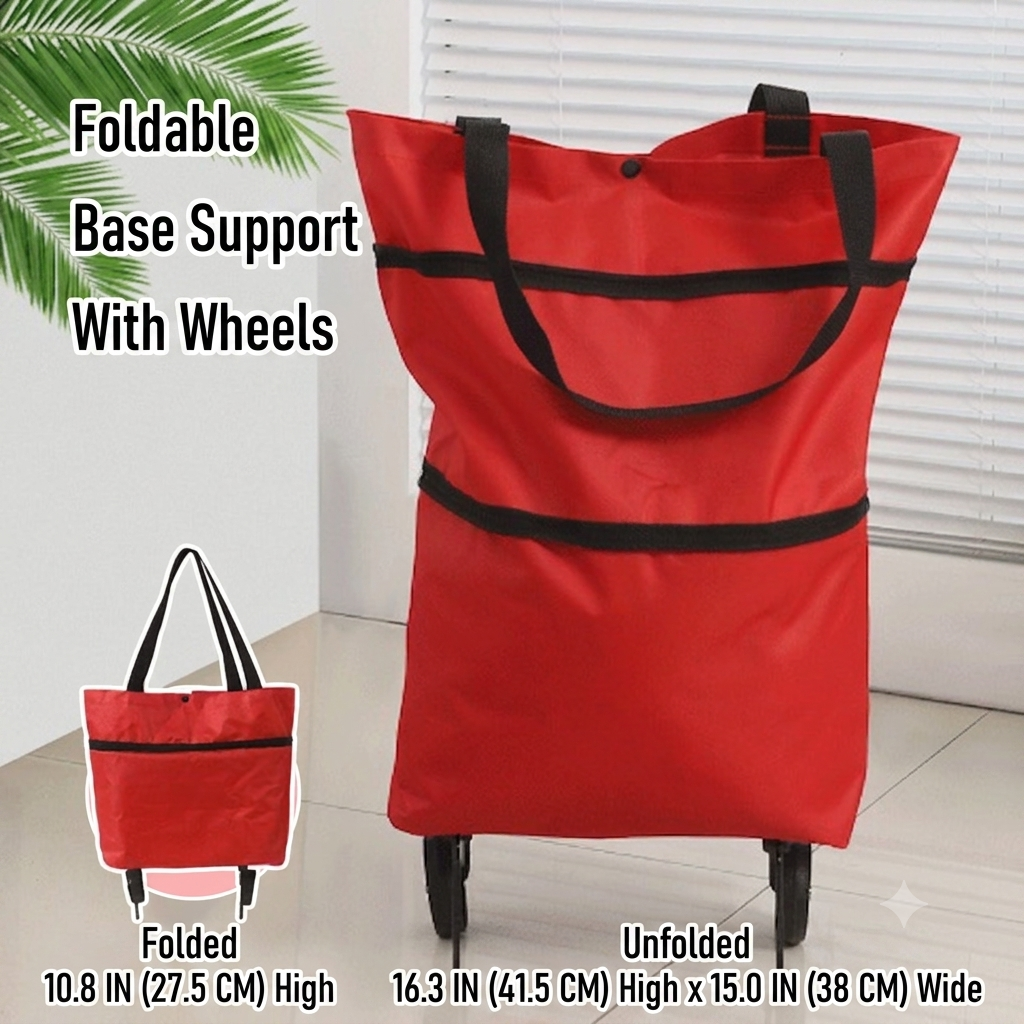 🛍️Foldable Wheeled Grocery Bag – Roll More and Carry Less