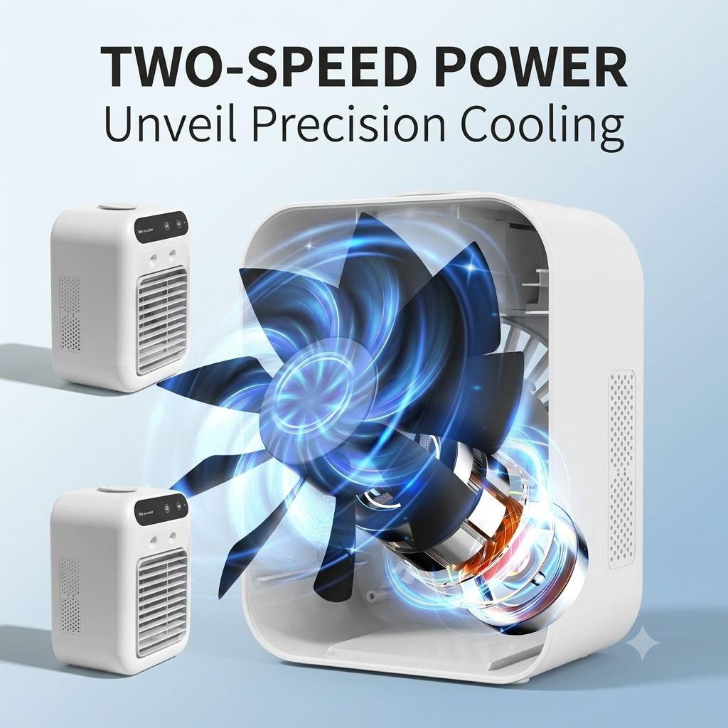 Rechargeable Mini Air Cooler with Cooling Mist for Personal Comfort🌬️