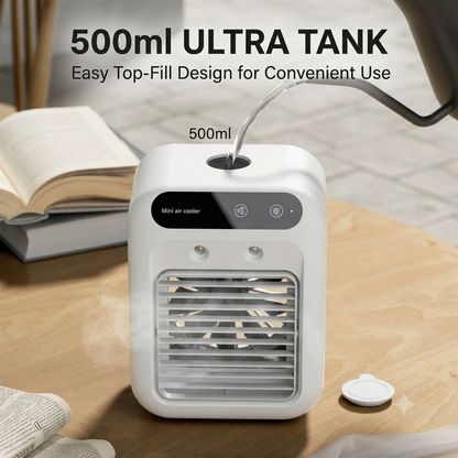 Rechargeable Mini Air Cooler with Cooling Mist for Personal Comfort🌬️