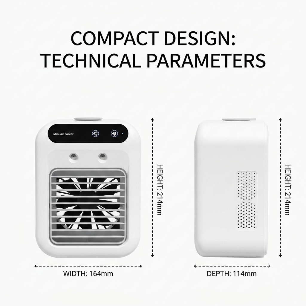 Rechargeable Mini Air Cooler with Cooling Mist for Personal Comfort🌬️