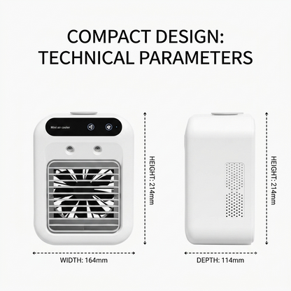 Rechargeable Mini Air Cooler with Cooling Mist for Personal Comfort🌬️