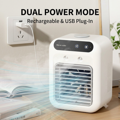 Rechargeable Mini Air Cooler with Cooling Mist for Personal Comfort🌬️