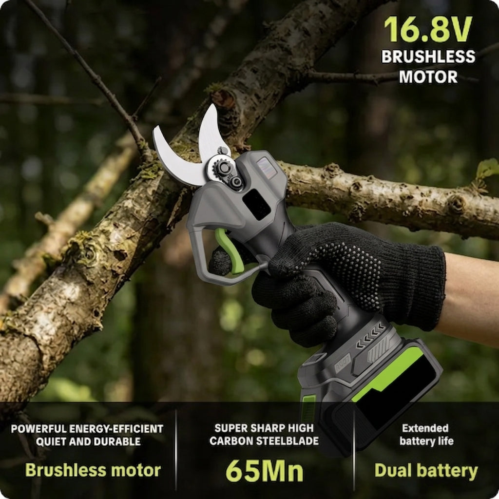 🌿 50% OFF New Black Edition Cordless Electric Pruning Shears – Prune More, Strain Less