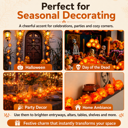 ✨USB Charging Lighted Marigold Garland