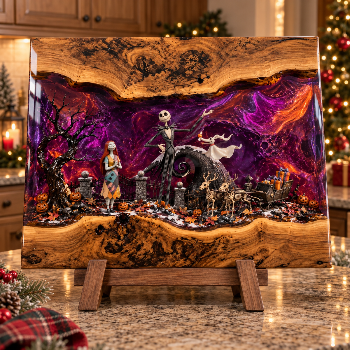 🎄 Christmas Kitchen Cutting Board ✨ Festive Holiday Display Decor