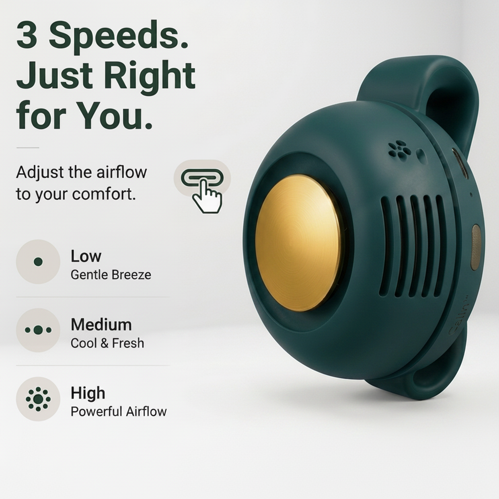 Rechargeable Clip-On Wearable Fan for Hands-Free Summer Comfort☀️