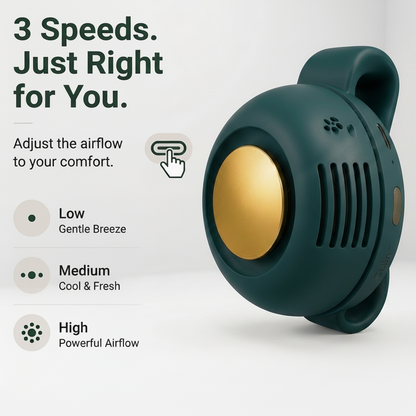 Rechargeable Clip-On Wearable Fan for Hands-Free Summer Comfort☀️