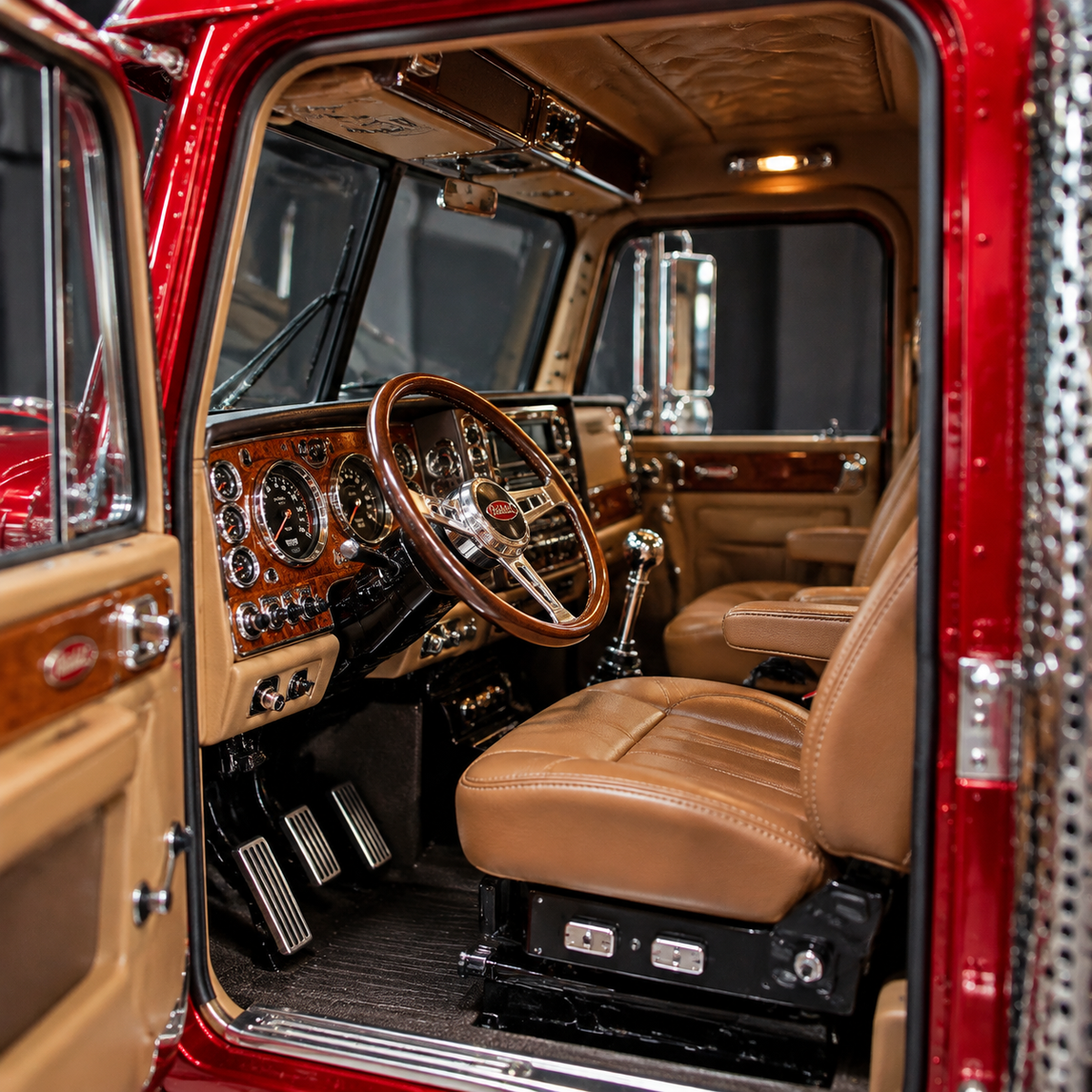 🔥 LAST DAY 49% OFF 🚛 Candy Apple Red Semi Truck Model Kit – Build an American Classic