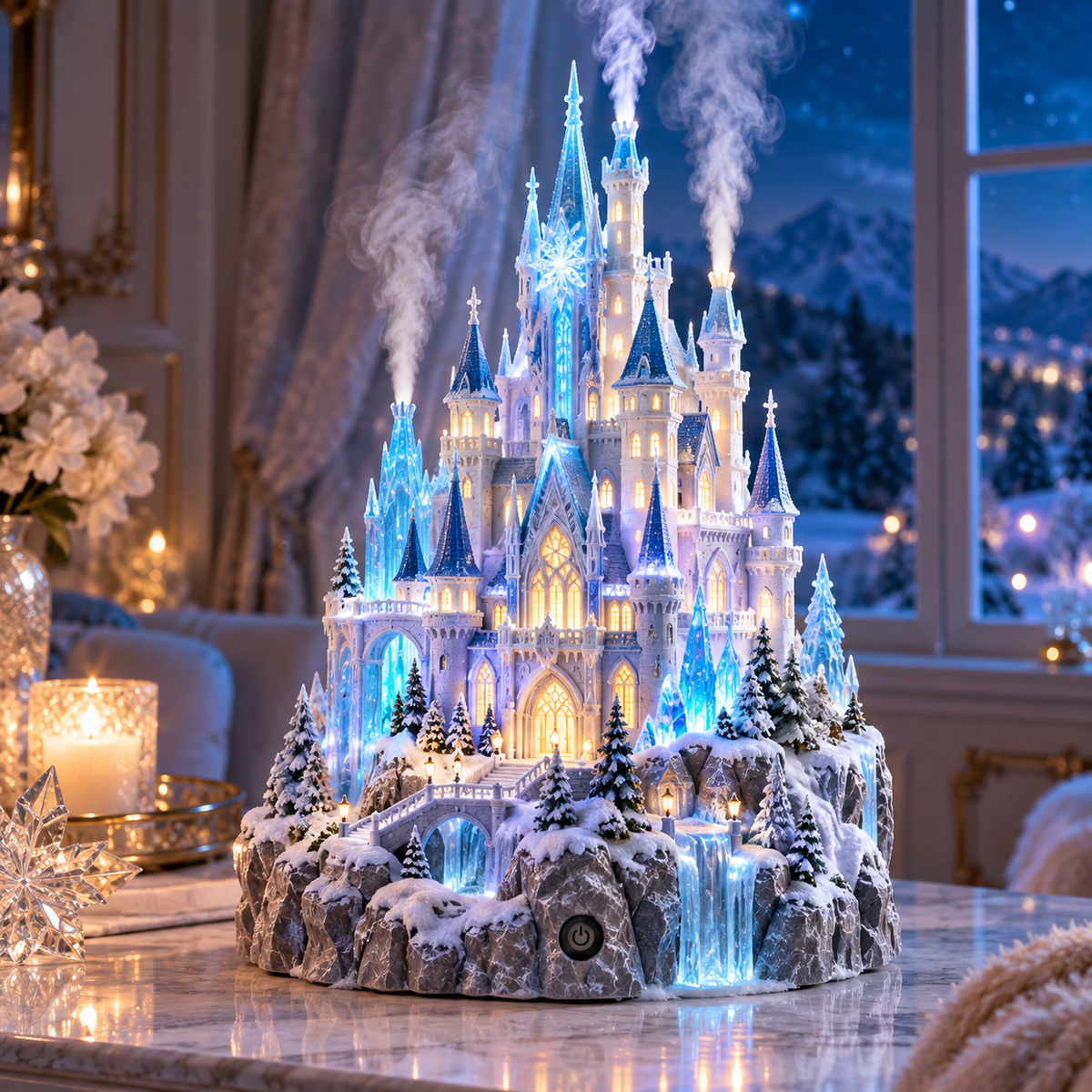 🔥 LAST DAY 49% OFF 🏰✨ Fairytale Castle Humidifier – Magical Mist & Glowing Decor