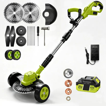 🛠️ LIMITED-TIME 59% OFF! ✨3-in-1 Cordless Lawn Mower with 2×21V Batteries, German Quality Lightweight Grass Trimmer & Edger for Small to Medium Gardens