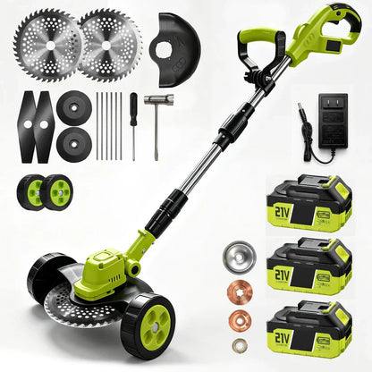 🛠️ LIMITED-TIME 59% OFF! ✨3-in-1 Cordless Lawn Mower with 2×21V Batteries, German Quality Lightweight Grass Trimmer & Edger for Small to Medium Gardens
