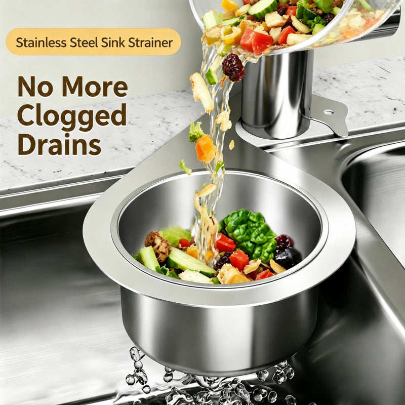 ✨ Limited Time 50% OFF! No-Touch Sink Strainer Basket – Say Goodbye To Messy Food Scraps