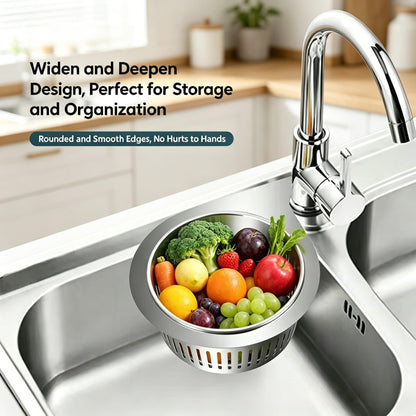 ✨ Limited Time 50% OFF! No-Touch Sink Strainer Basket – Say Goodbye To Messy Food Scraps